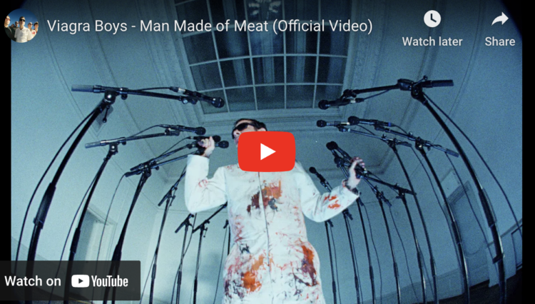 Screenshot of the viagra boys video for man made of meat